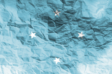 Micronesia flag 3D illustration symbol. Federated states of micronesiaの写真素材