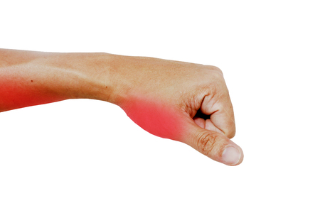 Inflame muscle on the hand ,Inflame muscle on the back handの写真素材