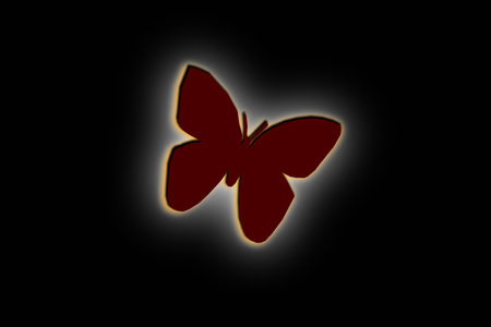 butterfly illustration design on the black backgroundの写真素材