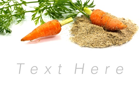 Baby carrots on a white background の写真素材