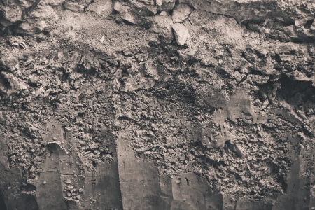 Layer of soil excavated at the site of construction 