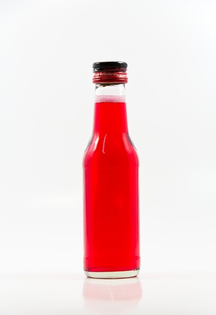 Blue bottle of water on white background.の写真素材