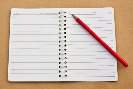 Pencil and notebookの写真素材