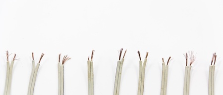 Cord on white background.の写真素材