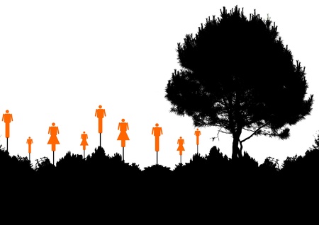 Concept of natural life.Naturally affect the livelihood of the people.Conversion of photos with a computer program.の写真素材