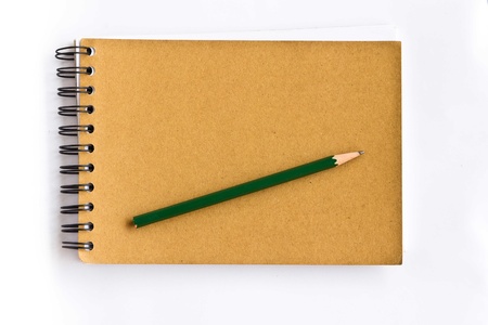 sketch book on isolate background.
