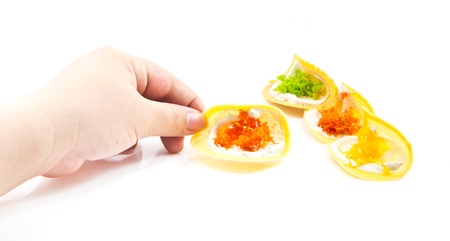 Thailand dessert made ââof dough stuffed with cheese and coconut.の写真素材