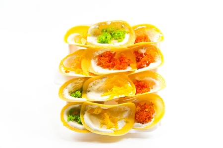 Thailand dessert made ââof dough stuffed with cheese and coconut.の写真素材