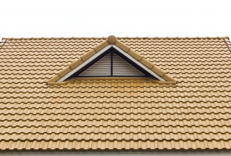 Tile roof and gable vents.の写真素材