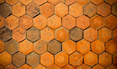 Terracotta floors.Surfaces walkways made ââof clay.の写真素材