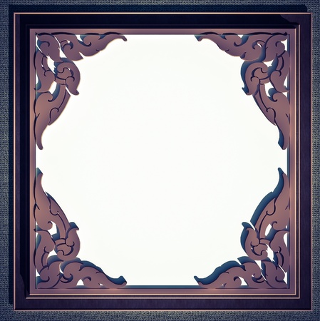 3D thai style frame created from computer programs の写真素材