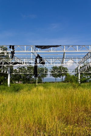 Building was abandoned in the wilderness の写真素材