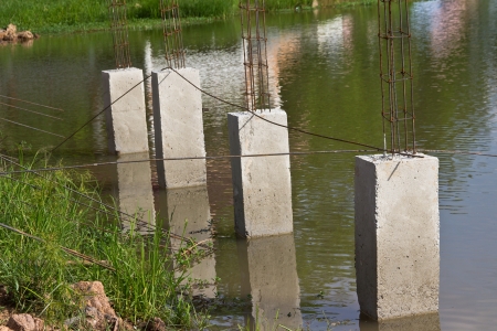 Bunting waterfront buildings の写真素材