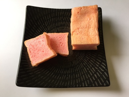 Pink sliced bread