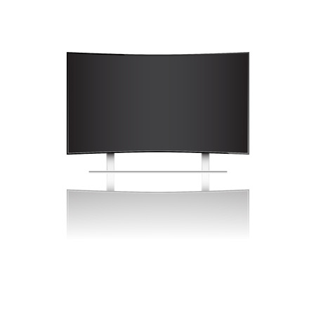 Modern curve television isolated on white background illustration vectorのイラスト素材