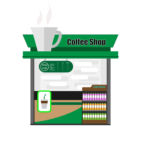 coffee shop. vector illustration.のイラスト素材