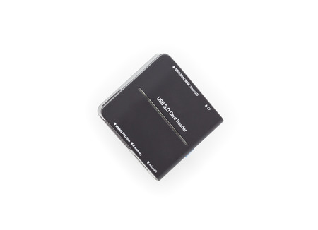 USB 3.0 card reader, isolated on a white background