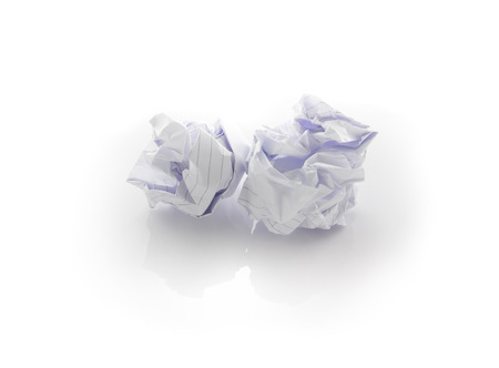close-up of crumpled paper ballの写真素材