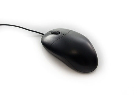 Computer mouse on white backgroundの写真素材