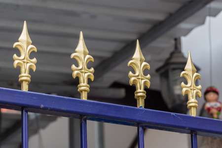 Close up of Golden or yellow fenceの写真素材