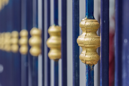 Close up of Golden or yellow fenceの写真素材