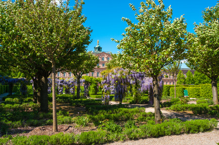 The garden side of the residence castle in Rastatt, Black Forest, Baden-Wurttemberg, Germany, Europeのeditorial素材
