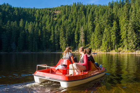 SEEBACH, GERMANY - SEPTEMBER 06,  2009: The Mummelsee near Seebach, Black Forest, Baden-Wurttemberg, Germany, Europeのeditorial素材