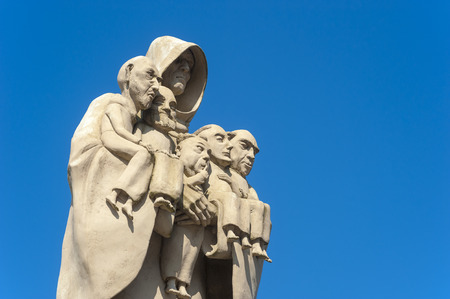 The sculpture "monk figure" of the artist Peter Lenk in Hirsau, Black Forest, Baden-Wurttemberg, Germany, Europeのeditorial素材