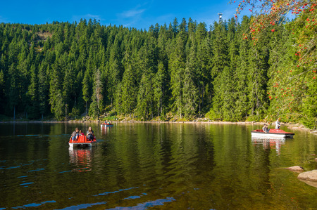 The Mummelsee near Seebach, Black Forest, Baden-Wurttemberg, Germany, Europeのeditorial素材