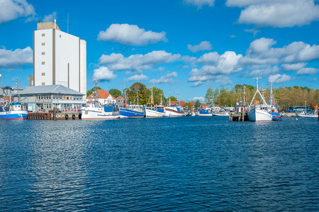 Port of Burgstaaken at the Baltic Seaの写真素材
