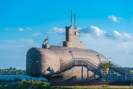 Submarine U11 in U-Boat museum at the Burger inland lake in Burgstaaken at the Baltic Seaのeditorial素材