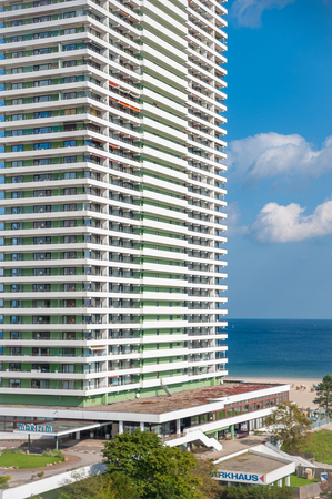 Facade of the Hotel Maritim in Travemuende at the Baltic Seaのeditorial素材