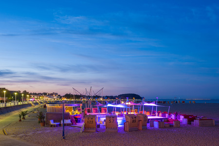 Beach in Travem?nde at the Baltic Seaのeditorial素材