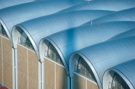 Roof of the department store Peek and Cloppenburg in L??¼beck at the Baltic Seaのeditorial素材