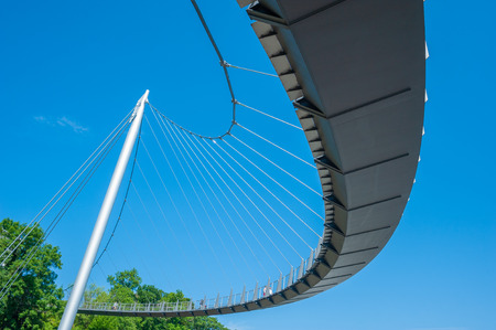 Pedestrian bridge at the harbor in Sassnitz on the island of R?gen at the Baltic Seaのeditorial素材