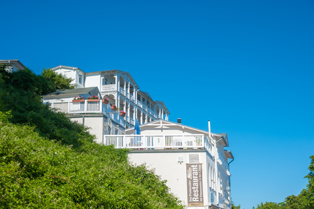 Historic mansion and the hotel Fuerstenhof in Sassnitz on the island of Ruegen at the Baltic Seaのeditorial素材