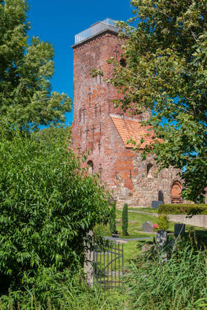 Ox tower in Imsum on the German North Sea coast. The Ochsenturm is the rest of the former medieval church near Imsum.の写真素材
