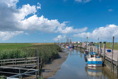 Fishing port of Spieka. Spieka is located in East Frisia on the German North Sea coast.
