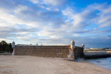 Lagos, Portugal - March 25, 2018: Historic Forte da Ponta da Bandeira fortress in Lagos in the Algarve in Portugalのeditorial素材