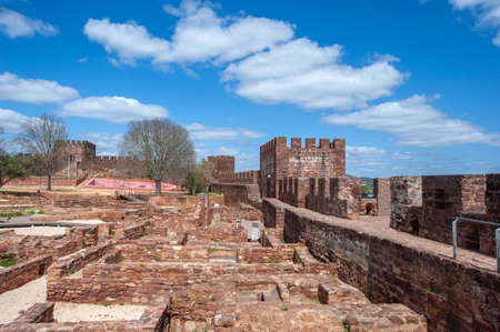 Silves, Portugal - April 01, 2018: Moorish castle of Silves in the Algarve region of Portugal.のeditorial素材
