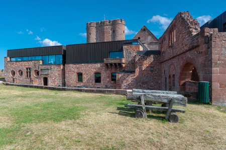 Lichtenberg, France - September 10, 2021: Exterior view of Lichtenberg Castle. Bas-Rhin department in the Alsace region of Franceのeditorial素材