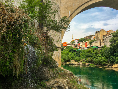 The Old Bridge of Mostar, Bosnia Herzegovinaの写真素材