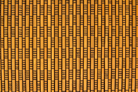 Bamboo mat texture with black threadの写真素材
