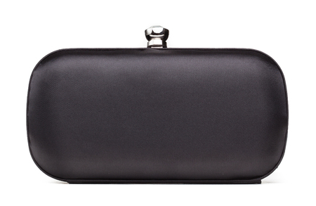 Beautiful black handbag on whiteの写真素材