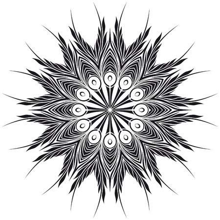 Abstract vintage floral rose isolated on whiteのイラスト素材