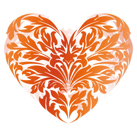 Stylized Valentine's Day Heart isolated on whiteのイラスト素材