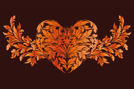 Abstract Stylized Valentine's Day Heart with wingのイラスト素材