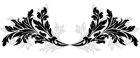 Abstract ancient floral Garland isolated on whiteのイラスト素材