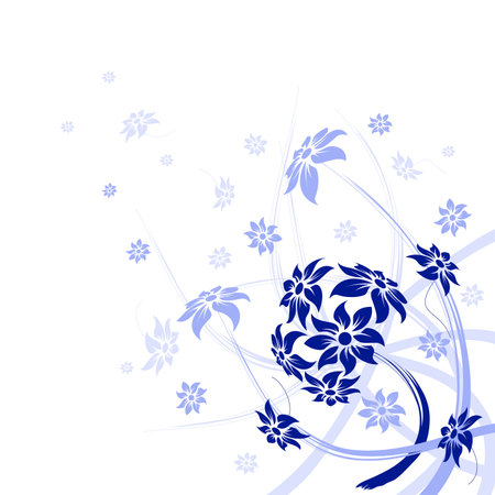 Floral frame. Vector illustration. Abstract flowers.のイラスト素材