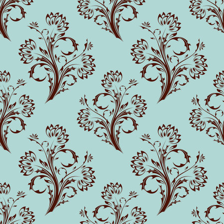 Seamless floral background. Vector illustration. Abstract pattern.のイラスト素材